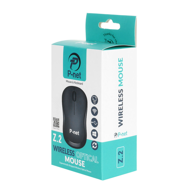 ماوس بی سیم P-net مدل Z.2 - مشکی - RYL